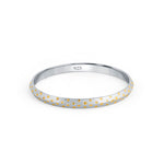 925 sterling Silver sikh kada with gold dots