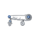 Mashallah Sterling Silver Lapel Pin for Men