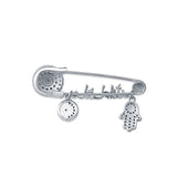 Mashallah Sterling Silver Lapel Pin for Men