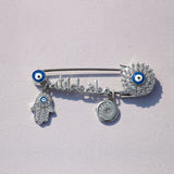 Mashallah Sterling Silver Lapel Pin for Men