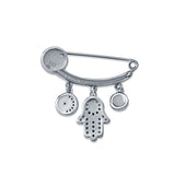 Eye of Serenity Sterling Silver Lapel Pin for Men
