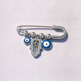 Nazar Suraksha Sterling Silver Lapel Pin for Men
