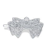Flora Bow Sterling Silver Hair Clip