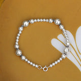 Galaxy Silver Bead Bracelet for Women