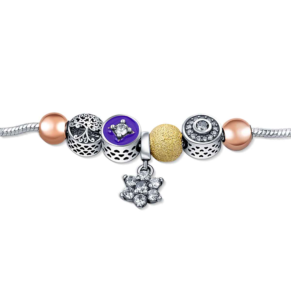 Elevate your style with Raajraani's exquisite 925 sterling silver bracelet. Hand-crafted with a stunning multi-finish design, this comfortable bracelet is a must-have for any fashion-forward woman. Shop now at Raajraani.