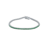 Green Bliss 925 Sterling Silver Tennis Bracelet for Women