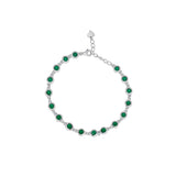 Sparkling Green 925 Sterling silver bracelet for women