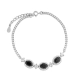 Noir Trio Eye 925 Sterling Silver Bracelet for women