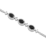 Noir Trio Eye 925 Sterling Silver Bracelet for women