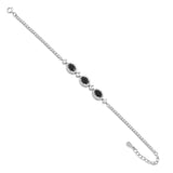 Noir Trio Eye 925 Sterling Silver Bracelet for women