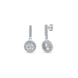 Magical White Moon 925 Sterling Silver danglers for women