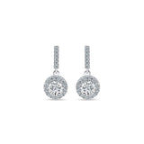 Magical White Moon 925 Sterling Silver danglers for women