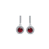 Magical Red Moon 925 Sterling Silver danglers for women