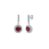 Magical Red Moon 925 Sterling Silver danglers for women