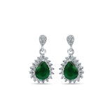 Green Drizzle 925 Sterling Silver Dangler earring for women