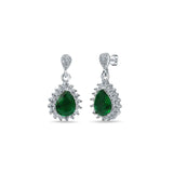 Green Drizzle 925 Sterling Silver Dangler earring for women