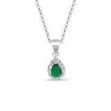 Green droplet 925 sterling silver 3-piece set