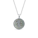 Dolly 925 Sterling Silver Pendant and Chain Set for Girls