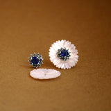 Gulbahar Studs Earring with Blue Saphire