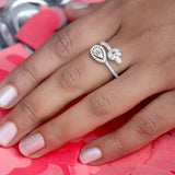 Drop n Flora Silver Ring for Women