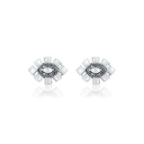 Aabha Sterling Silver White Studs - Mother of Pearl