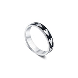 Only Yours Sterling Silver Thumb Ring with Black Enamel