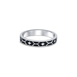 Charm Black Enamel Thumb Band for Men