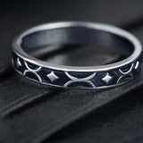 Charm Black Enamel Thumb Band for Men