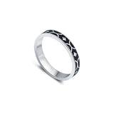 Charm Black Enamel Thumb Band for Men