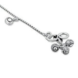 Ball Game Silver Baby Anklet