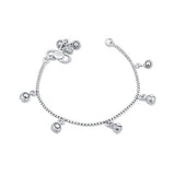 Ball Game Silver Baby Anklet
