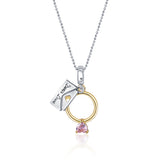 Love Letter Silver Charm pendant and chain set