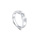 Companion Band for Men in Sterling Silver with Zirconia