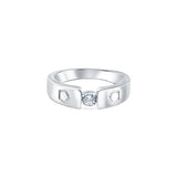 Bling Seduction Band for Men in 925 Sterling Silver with Zirconia