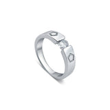 Bling Seduction Band for Men in 925 Sterling Silver with Zirconia