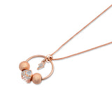 Lightning Heart Rose Gold Pendant Chain Set