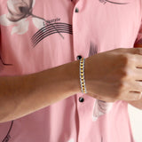 Lorenzo Dual Tone Sterling Silver Bracelet for Men
