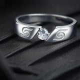 Swirly You Band for Men in 925 Sterling Silver with Zirconia