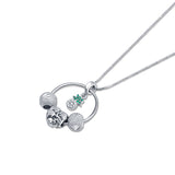 Heart in Island silver Pendant Chain Set