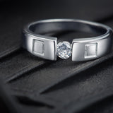Pleaser Man 925 Sterling Silver Band for Men with Zirconia