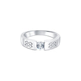 Passion 925 Sterling Silver Band for Men with Zirconia