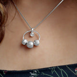 Dazzling Diva silver Pendant Chain Set