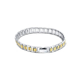 Lorenzo Dual Tone Sterling Silver Bracelet for Men
