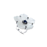 Sugandh Suman Ring with Blue Stone (Size 8.5)