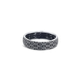 Weaved in 925 Sterling Silver Thumb Ring Band for Men
