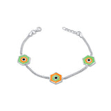 Fun Hexa Silver Baby Anklets