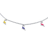 Jurassic Silver Baby Anklets