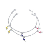 Jurassic Silver Baby Anklets
