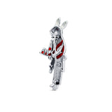 Peter Rabbit Oxidised Silver Brooch for Women with Marcasite