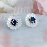 Gulbahar Studs Earring with Blue Saphire
